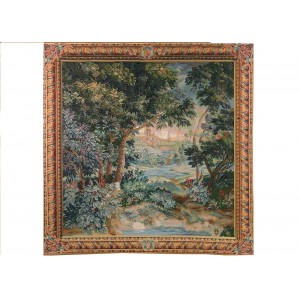 Gobelín Tapisserie Verdure cascade carree